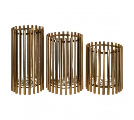 Gold Mariette Hurricane Lantern