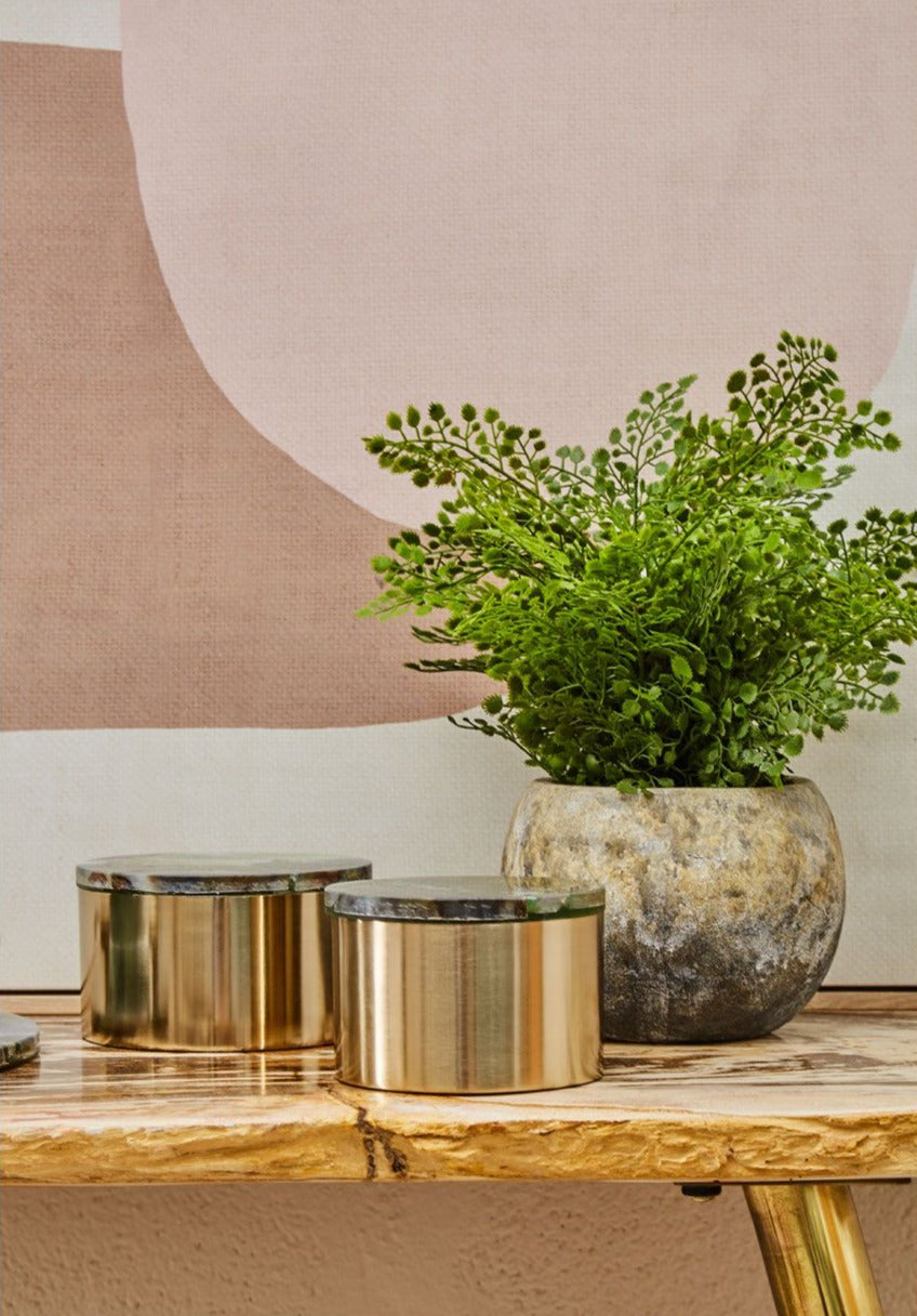 Bowerbird Small Round Trinket Box Green