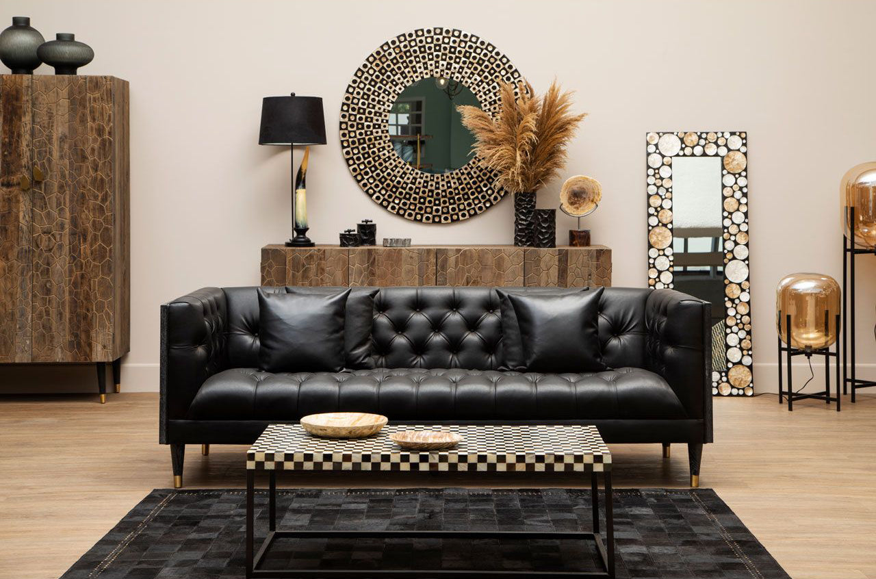 Grey Carved Glass Vase Large