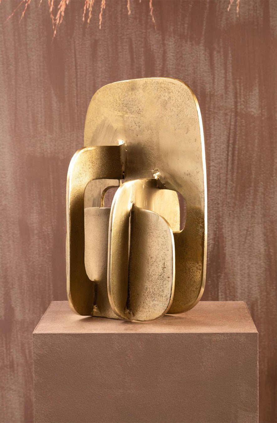 Prato Abstract Gold Sculpture