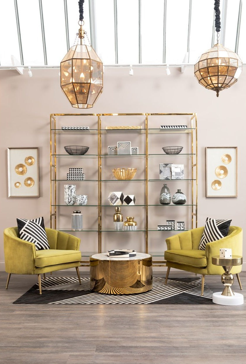 Ezra Round Tray Black/White