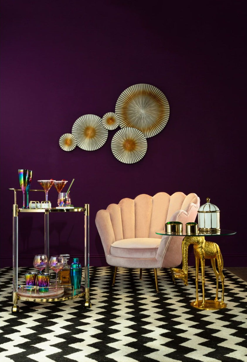 Oria Round Trolley Gold