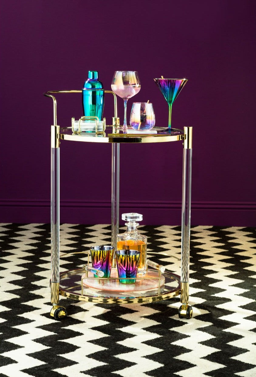 Oria Round Trolley Gold