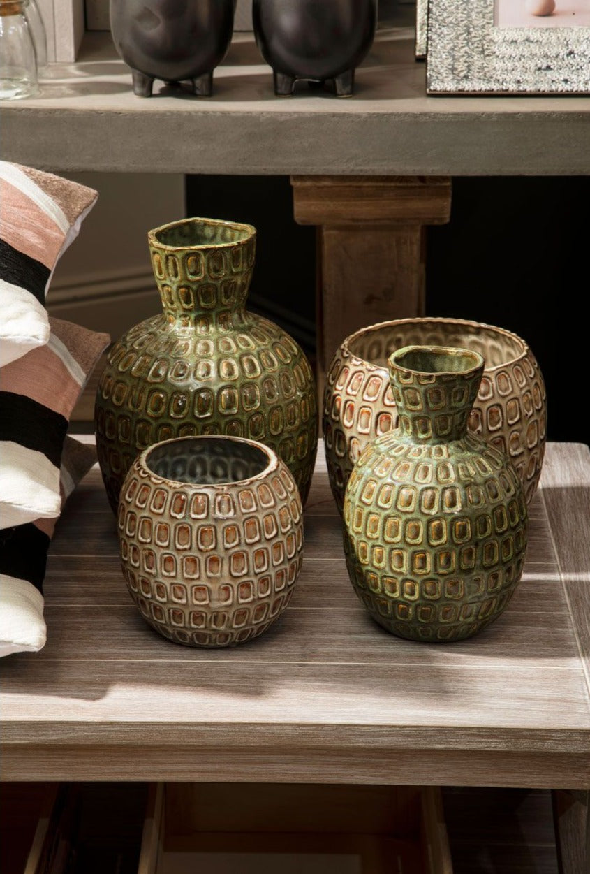 Green Ceramic Vase Large