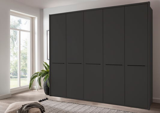 Cairo 5 Door Wardrobe Graphite 250cm