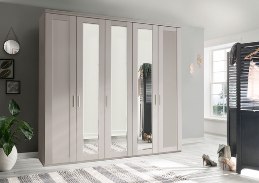 Oxford 5 Door Wardrobe Champagne 250cm