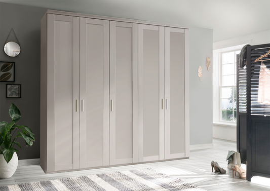 Oxford 5 Door Wardrobe Champagne 250cm