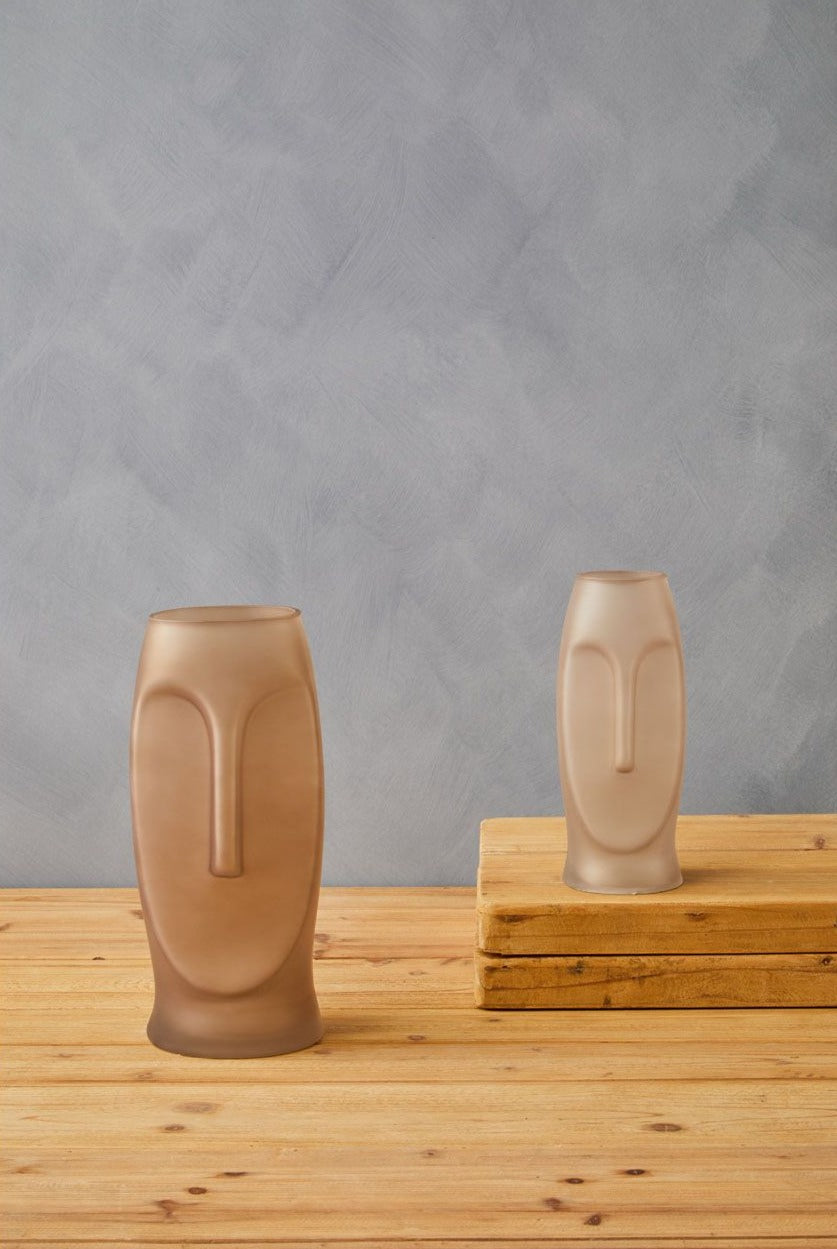 Grey Glass Vase Small