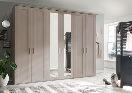 Oxford 6 Door Wardrobe Pebble Grey 300cm