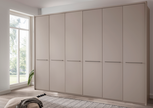 Cairo 6 Door Wardrobe Pebble Grey 300cm