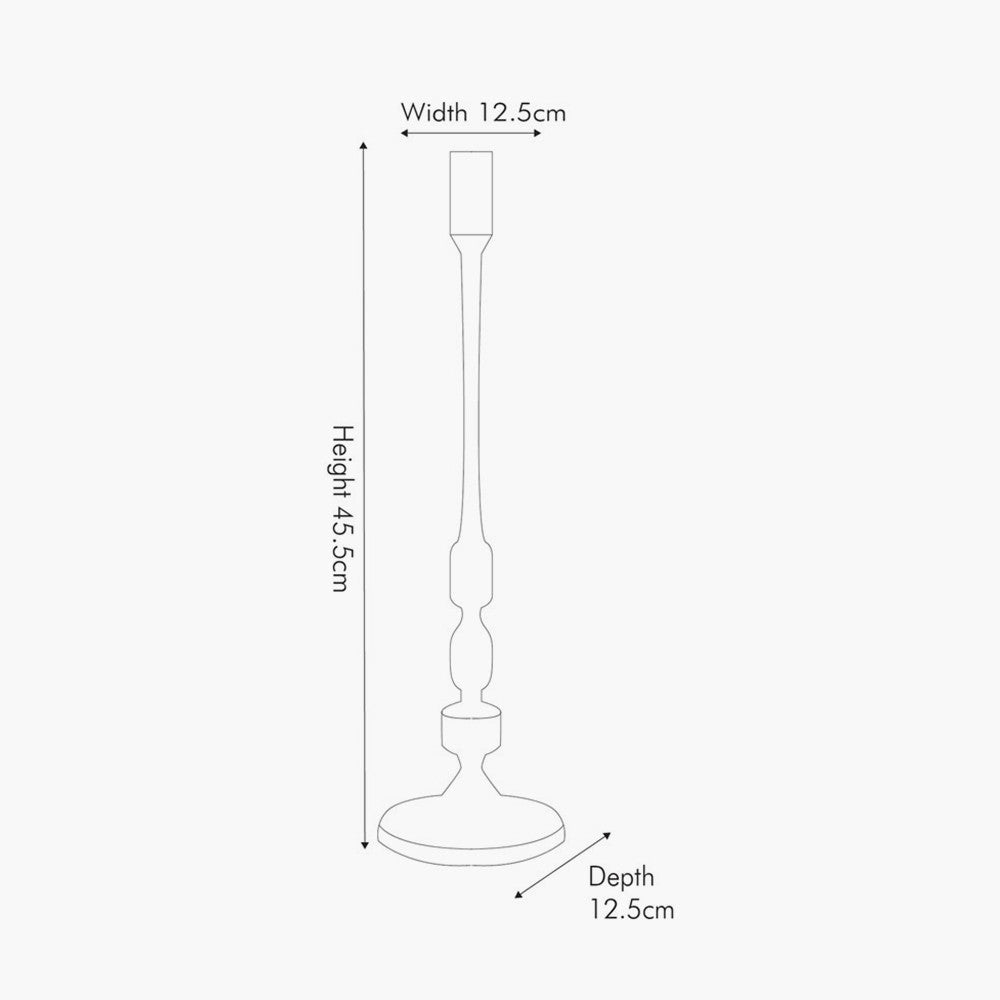 Shiny Nickel Candlestick Small