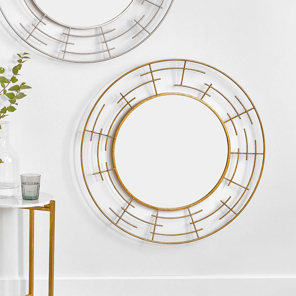 Metal Frame Round Wall Mirror
