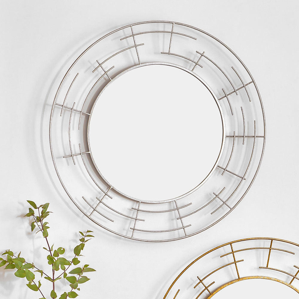 Metal Frame Round Wall Mirror