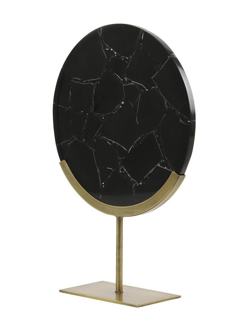 Black agate & Antique Bronze Ornament