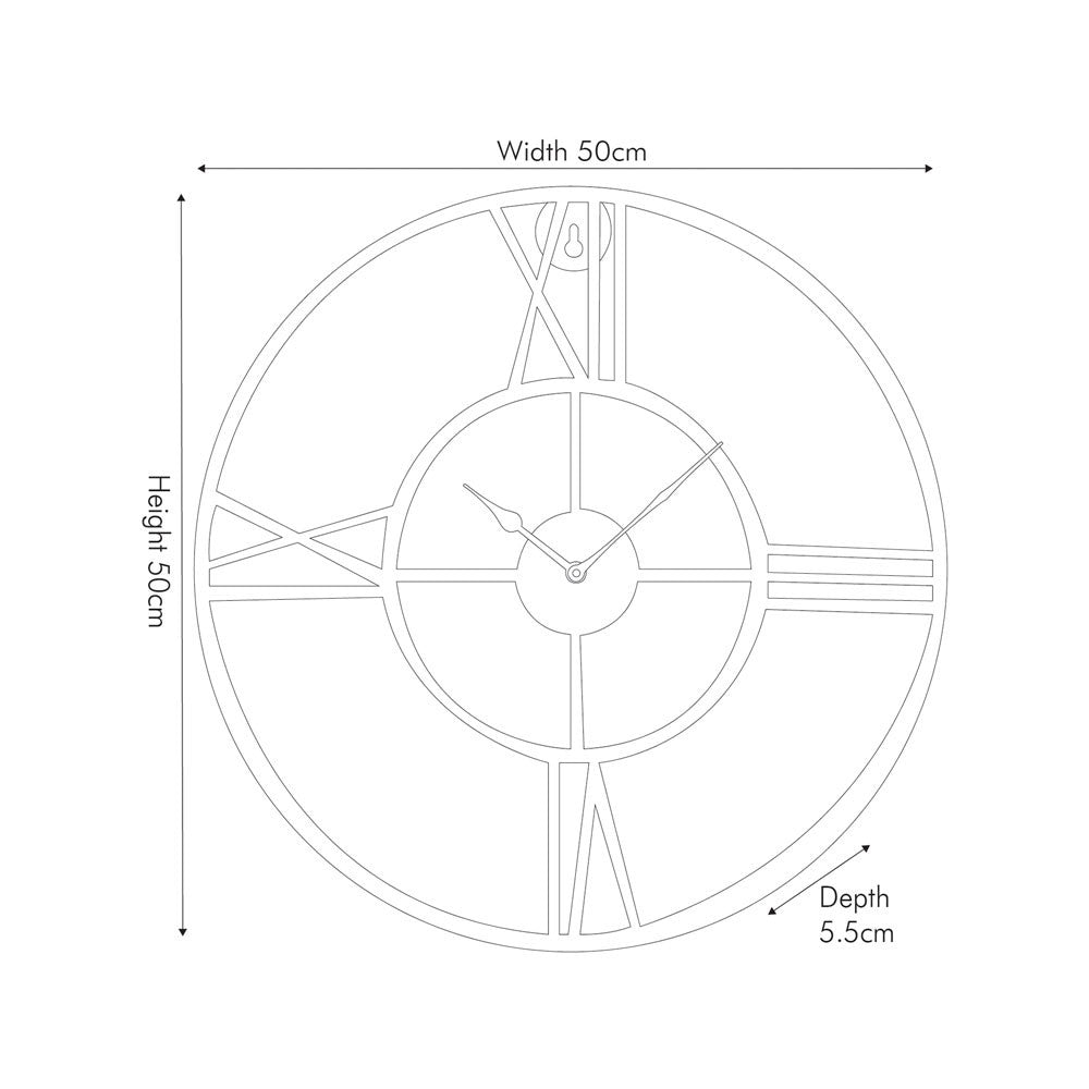Double Framed Silver Clock