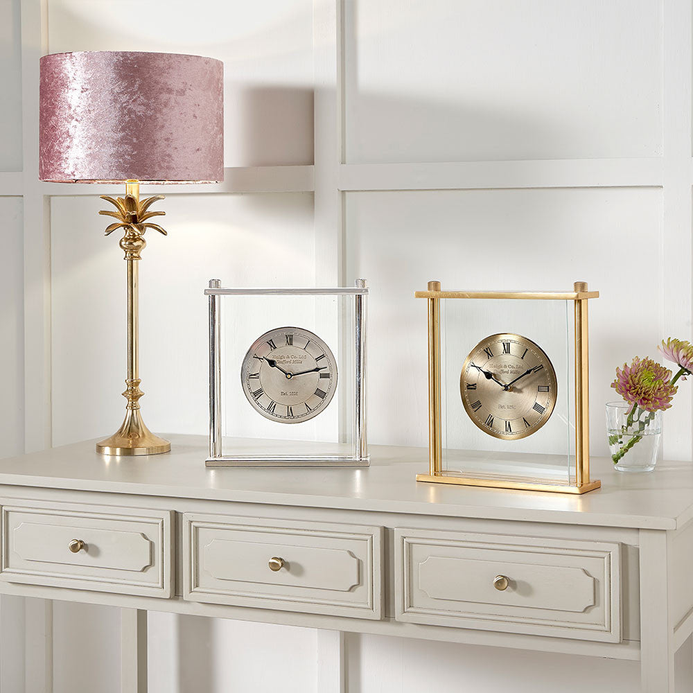 Gold Square Frame Clock