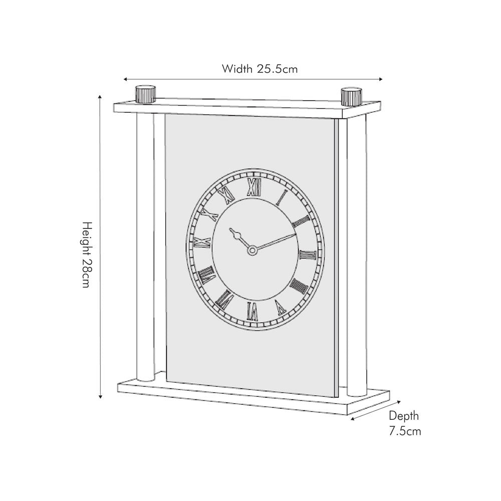 Gold Square Frame Clock