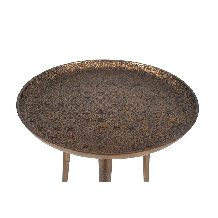 Embossed Tripod Table