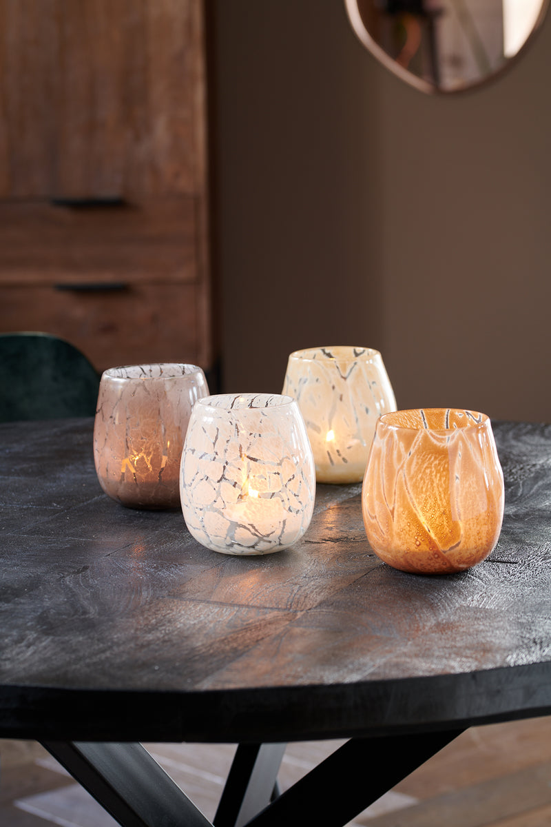 Caramel Glass Tea light holders