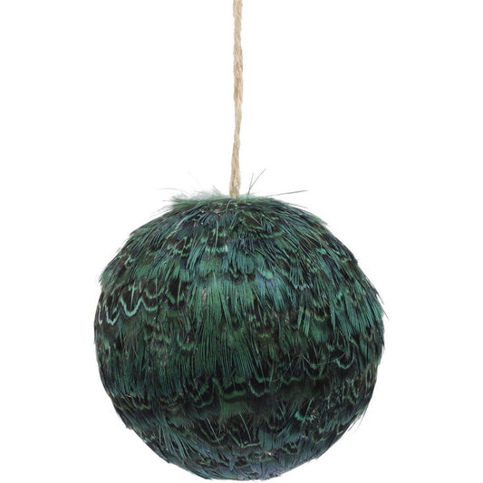 Feather Blue Pheasant Bauble