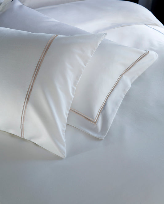 Double Row 800 Thread Count - Standard Pair Pillowcases Grey