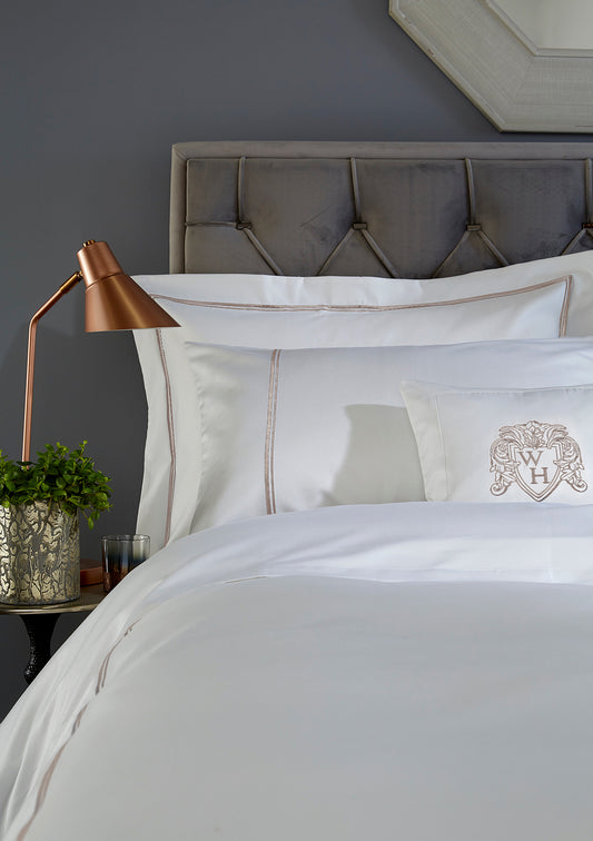 Double Row 800 Thread Count - Super King Size Duvet Cover Grey