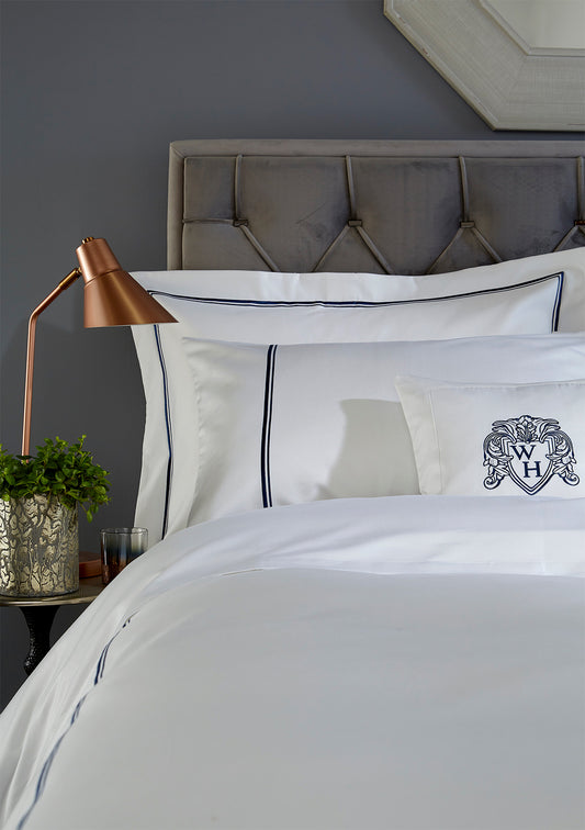 Double Row 800 Thread Count - Double Duvet Cover Navy