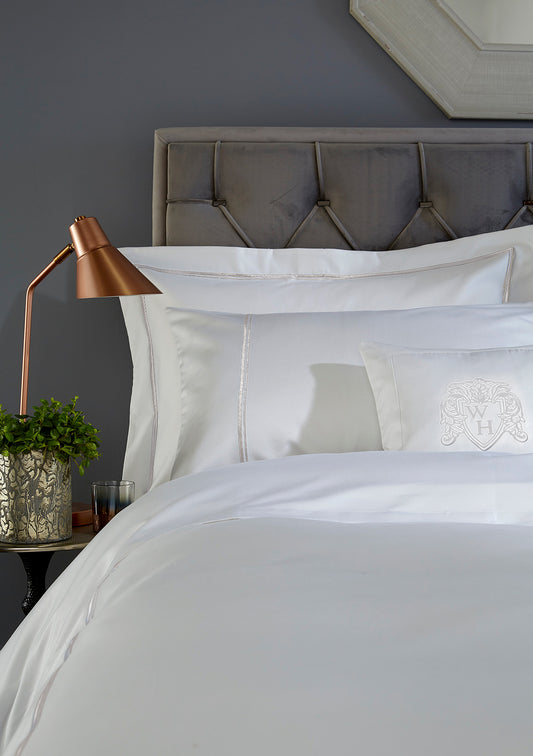 Double Row 800 Thread Count - King Size Duvet Cover White