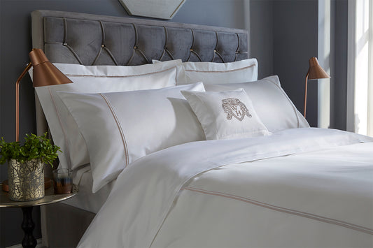Double Row 800 Thread Count - Standard Pair Pillowcases Grey