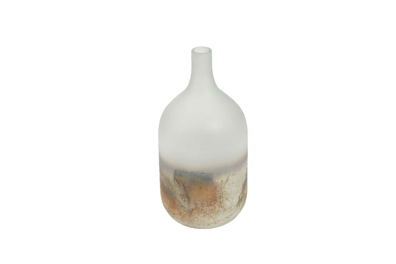 White Wash Glass Vase