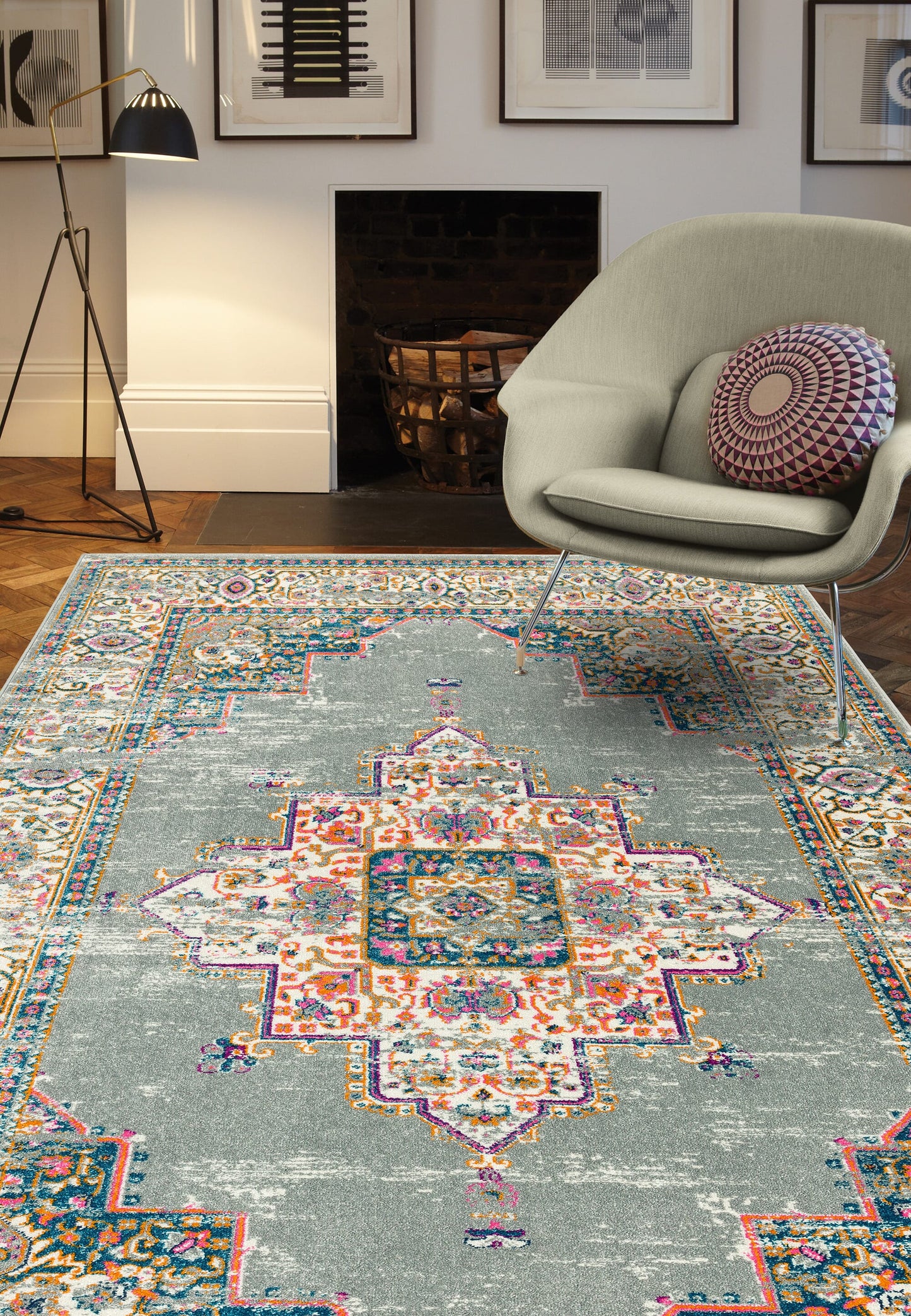 Colt Rug Medallion Grey