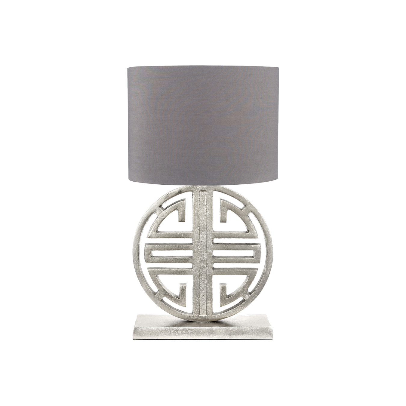 Orla Shiny Silver Circle Lamp