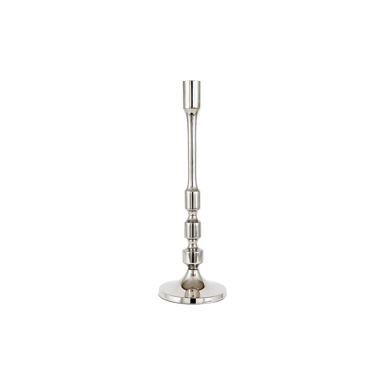 Shiny Nickel Candlestick Small