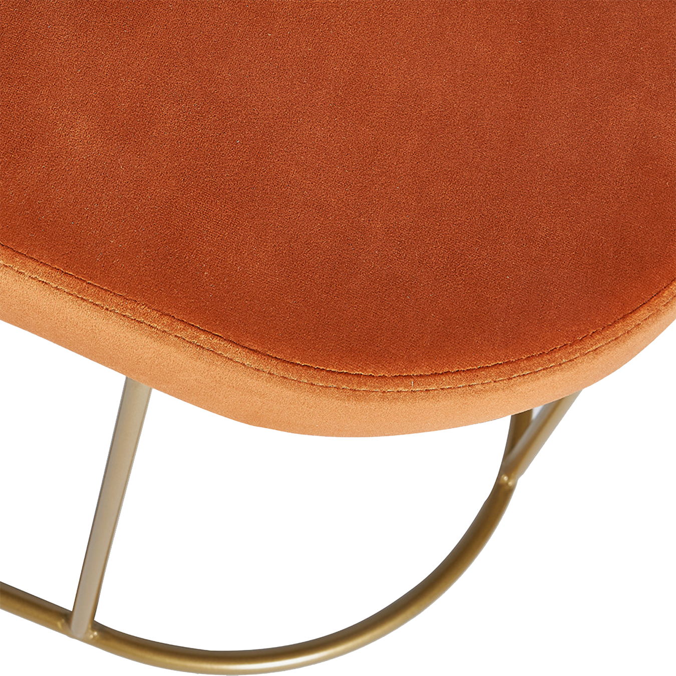 Tobacco & Gold Frame Bench