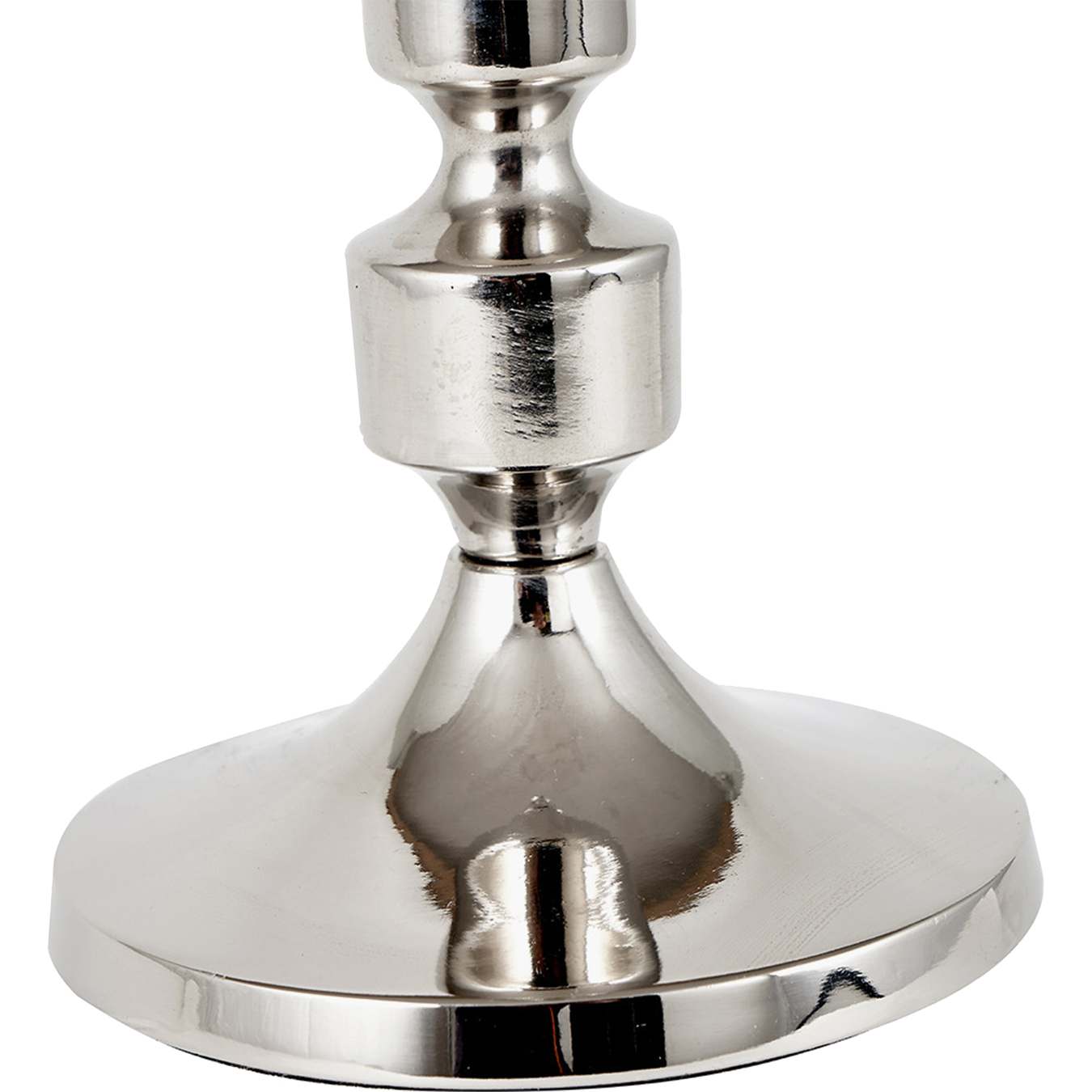 Shiny Nickel Candlestick Large