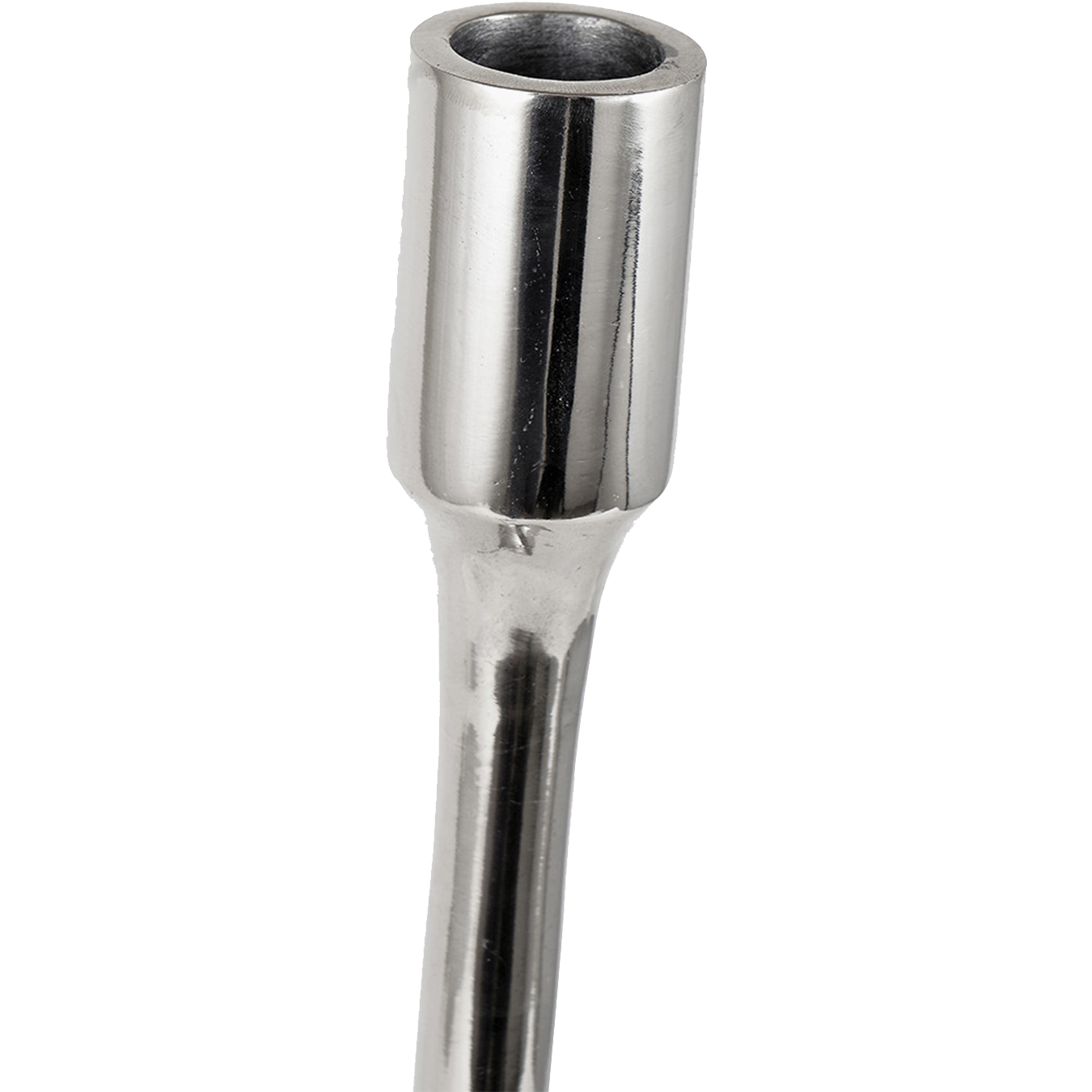 Shiny Nickel Candlestick Large