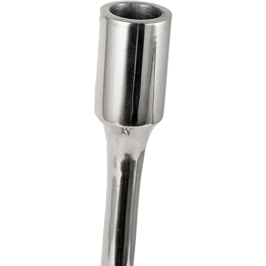 Shiny Nickel Candlestick Large