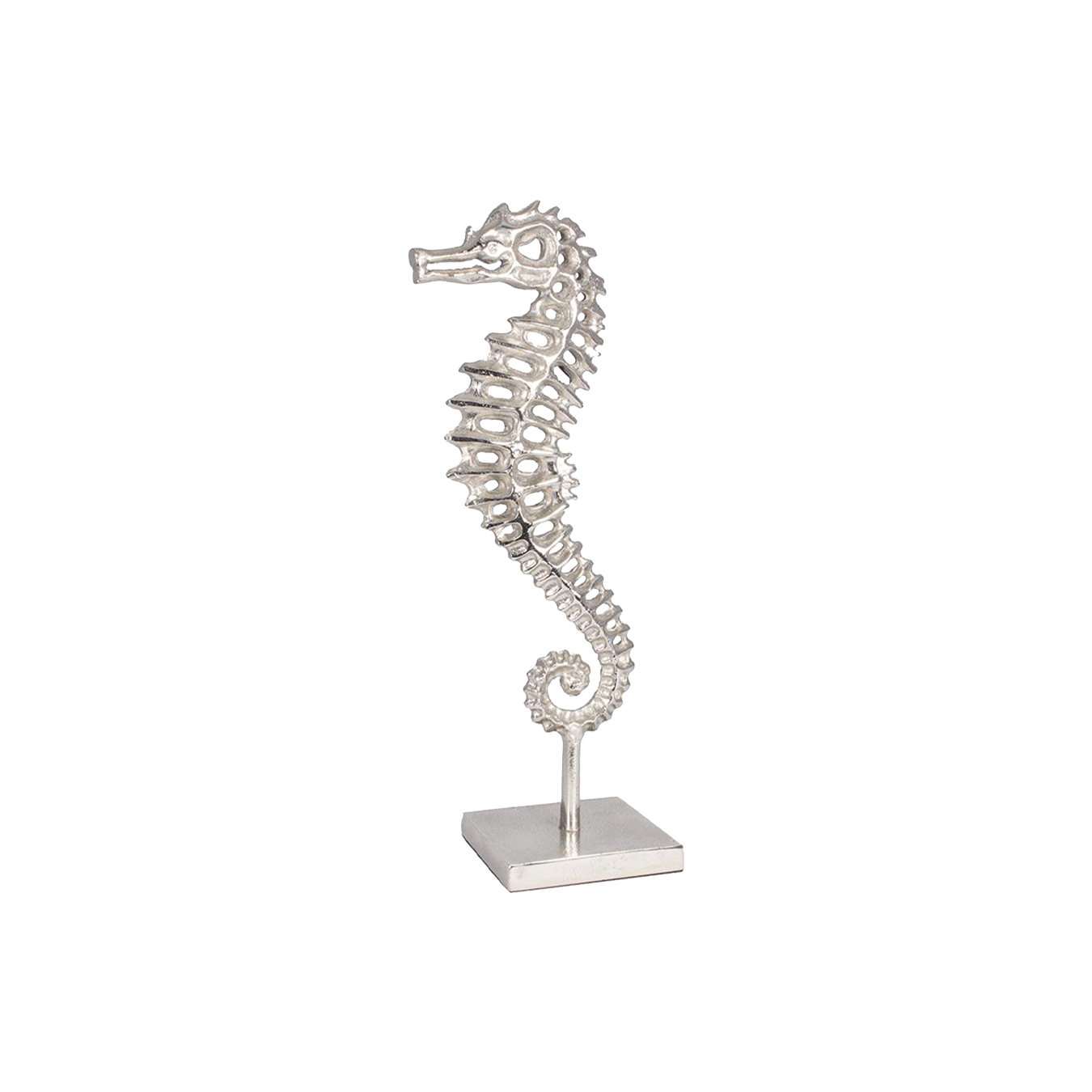 Nickel Seahorse Sculpture