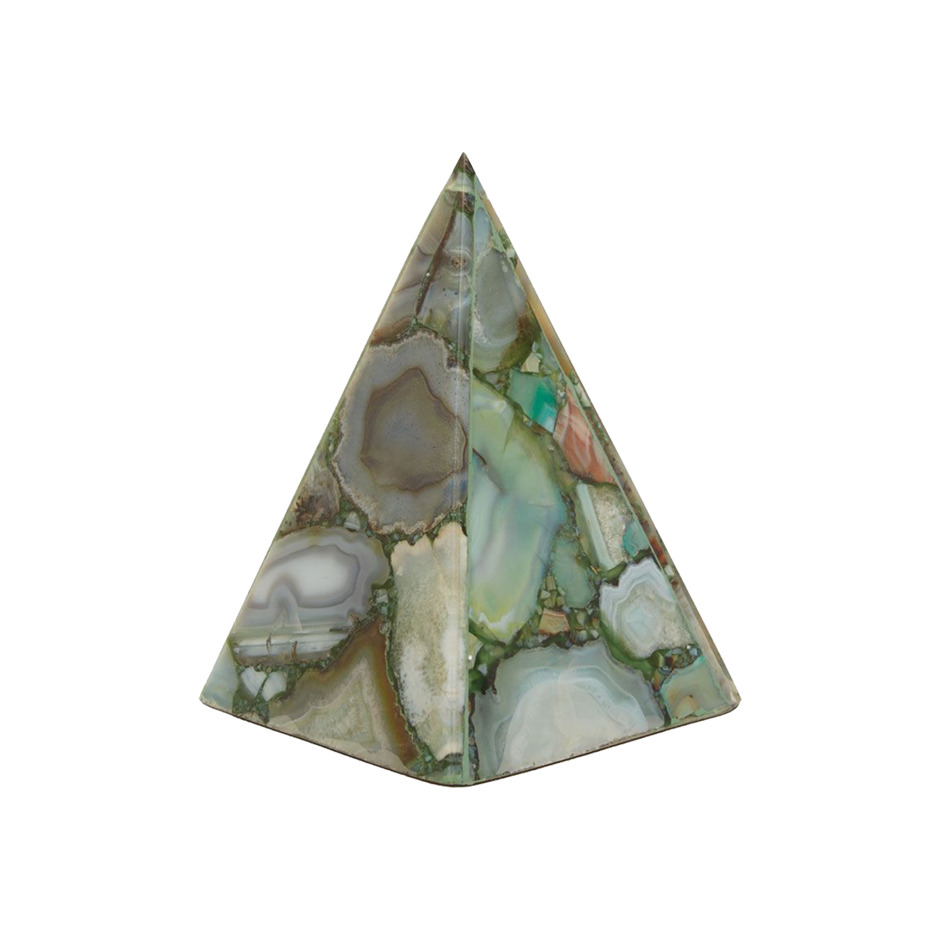 Bowerbird Obelisk Sculpture Green Agate