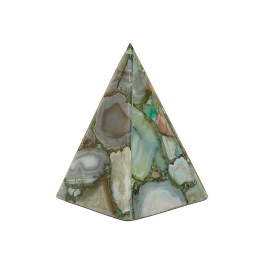 Bowerbird Obelisk Sculpture Green Agate