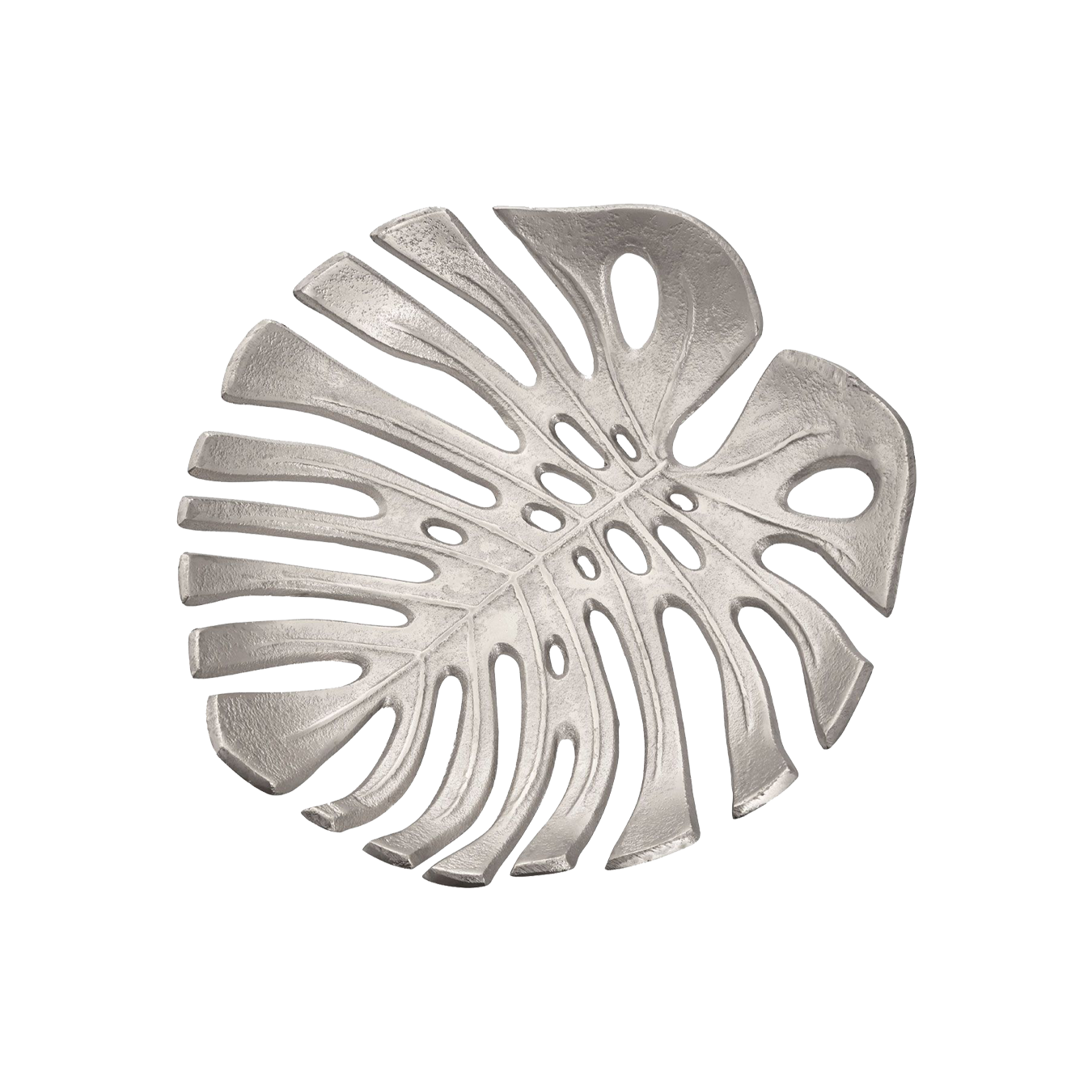 Prato Monstera Large Leaf Tray Silver