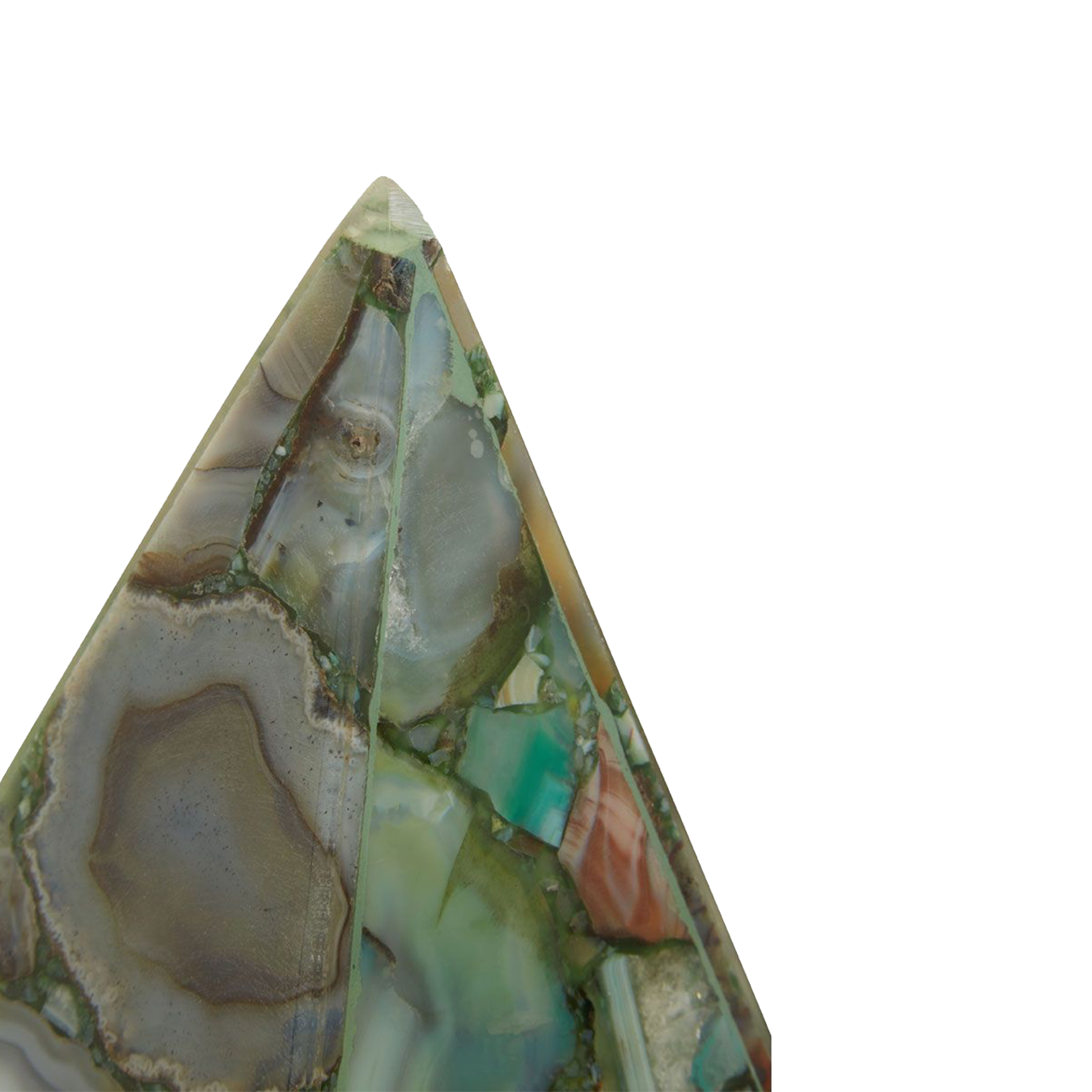 Bowerbird Obelisk Sculpture Green Agate