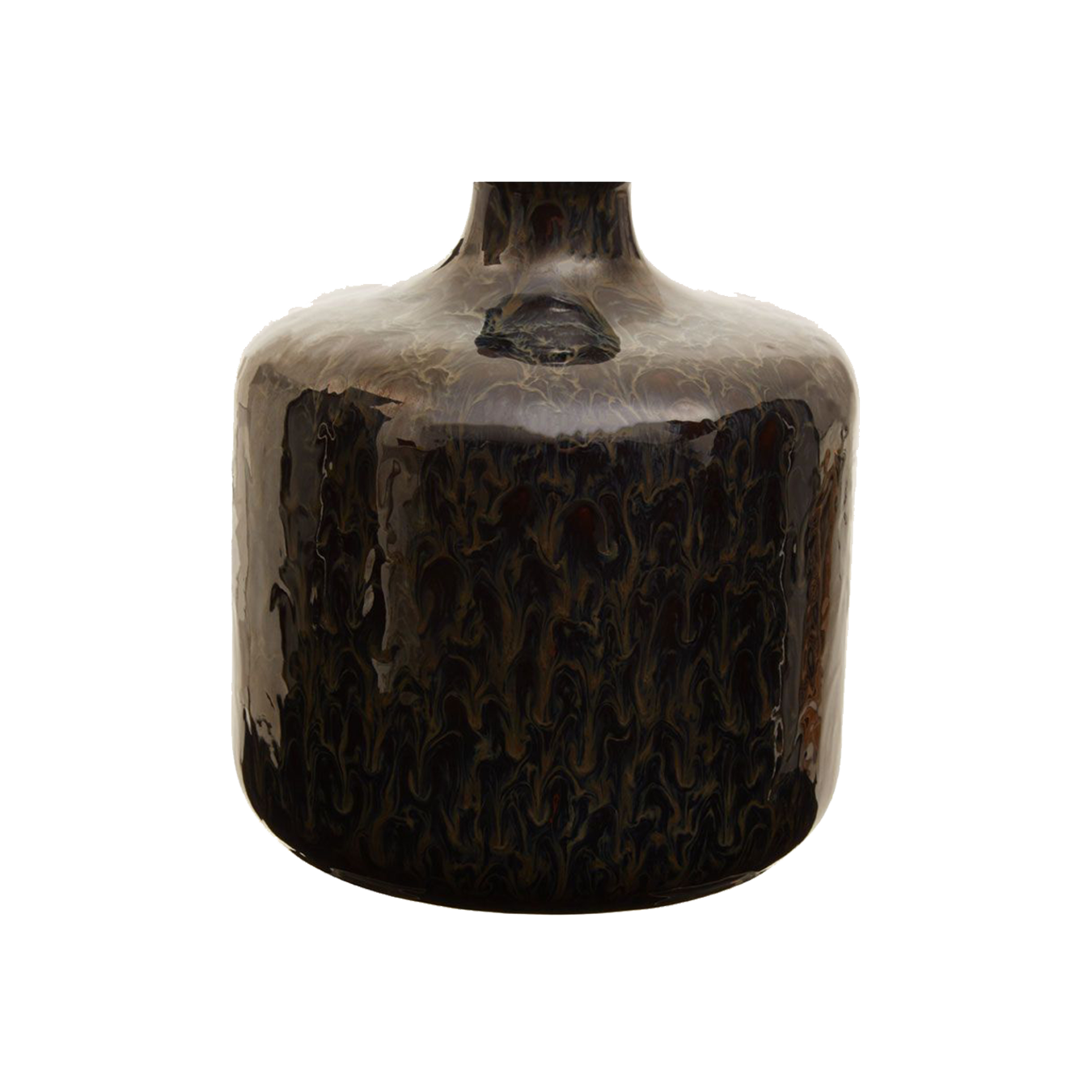 Silas Bottle Dark Blue Reactive Glaze Stoneware