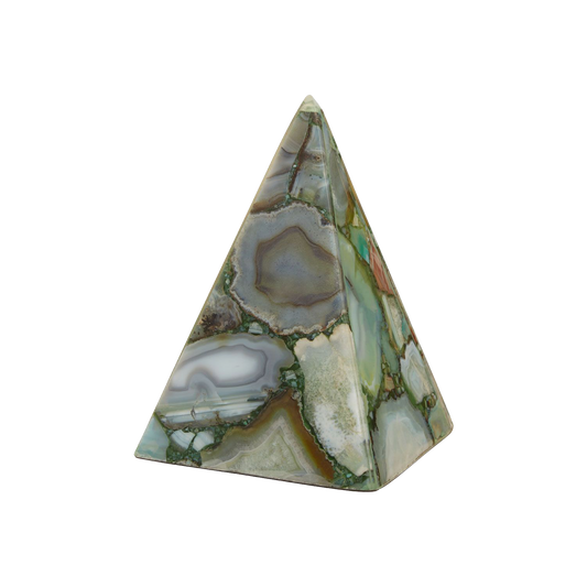 Bowerbird Obelisk Sculpture Green Agate