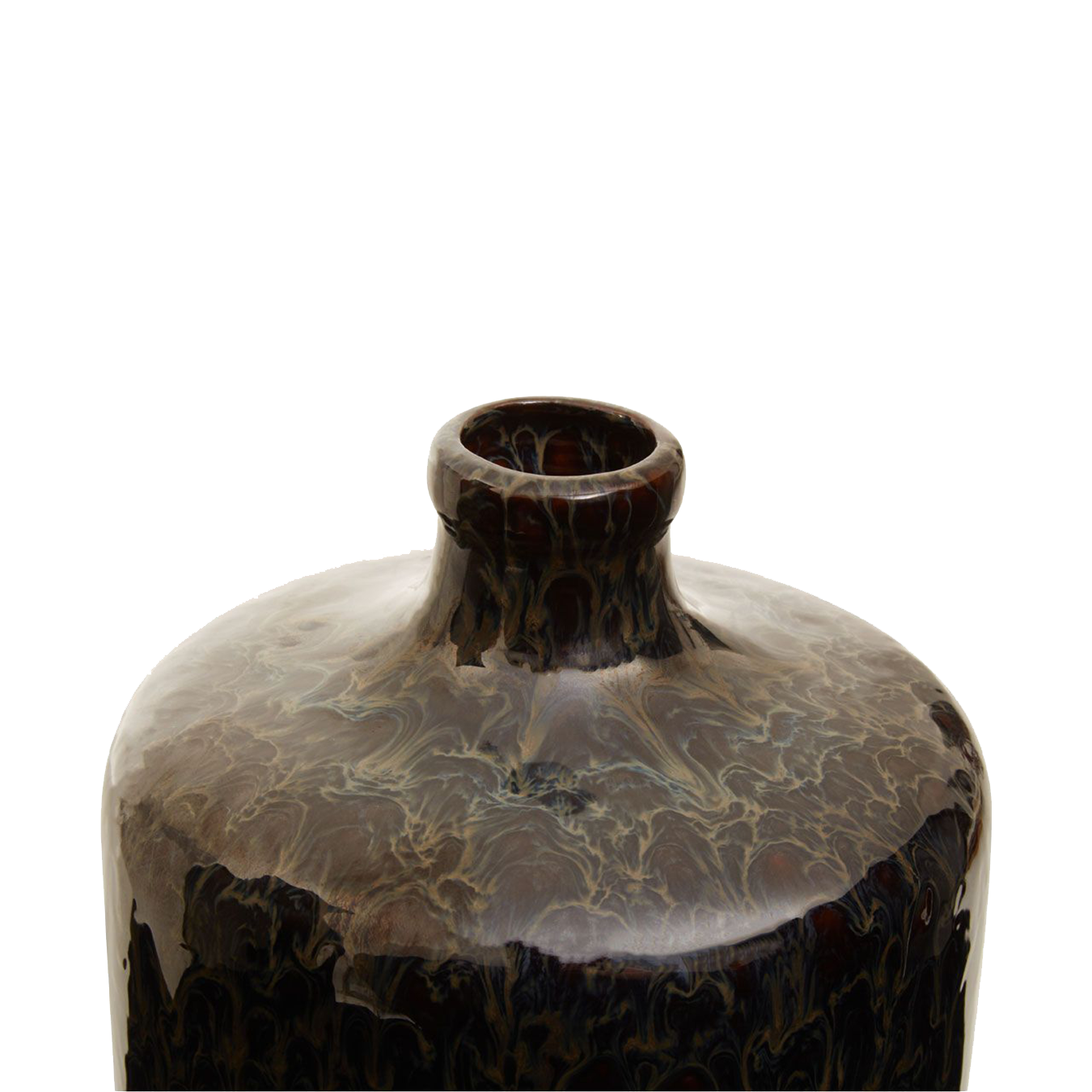 Silas Bottle Dark Blue Reactive Glaze Stoneware