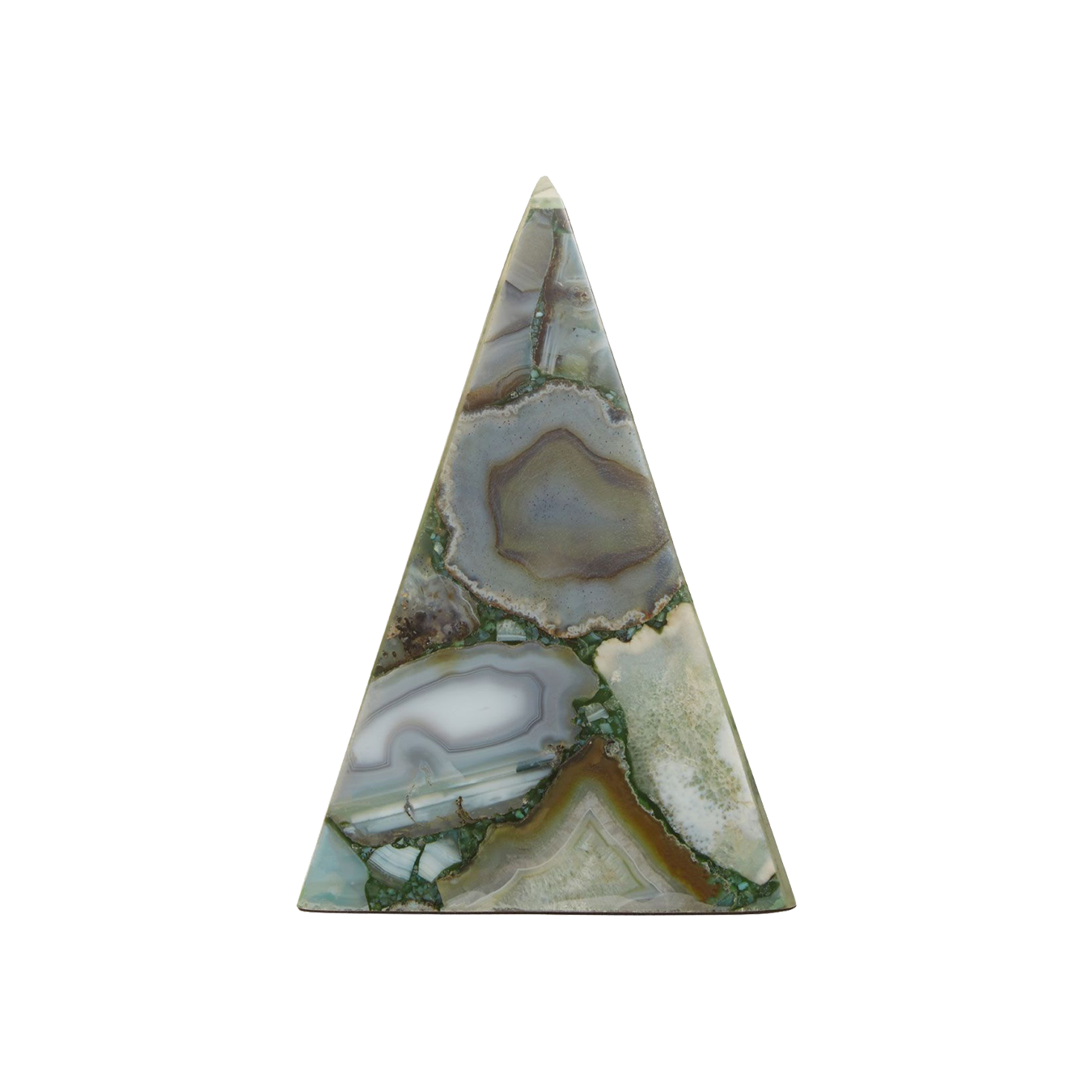 Bowerbird Obelisk Sculpture Green Agate