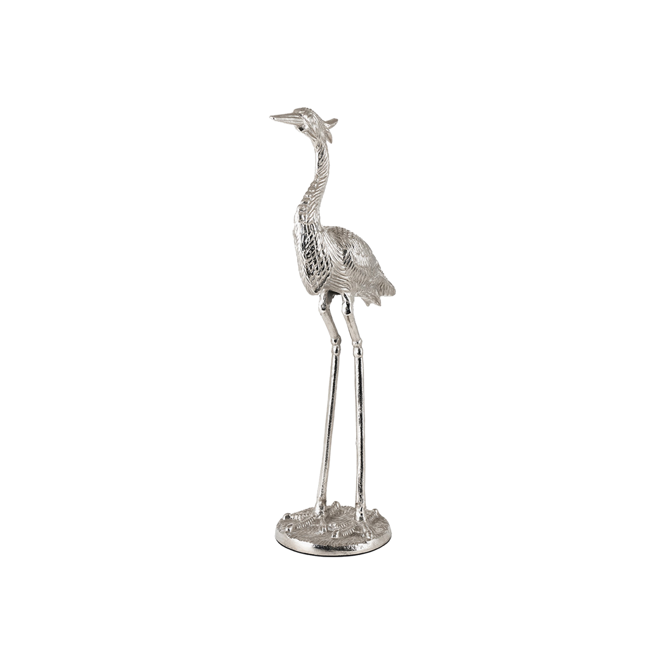 Silver Crane Statue