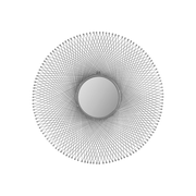 Silver Fretwork Round Wall Mirror