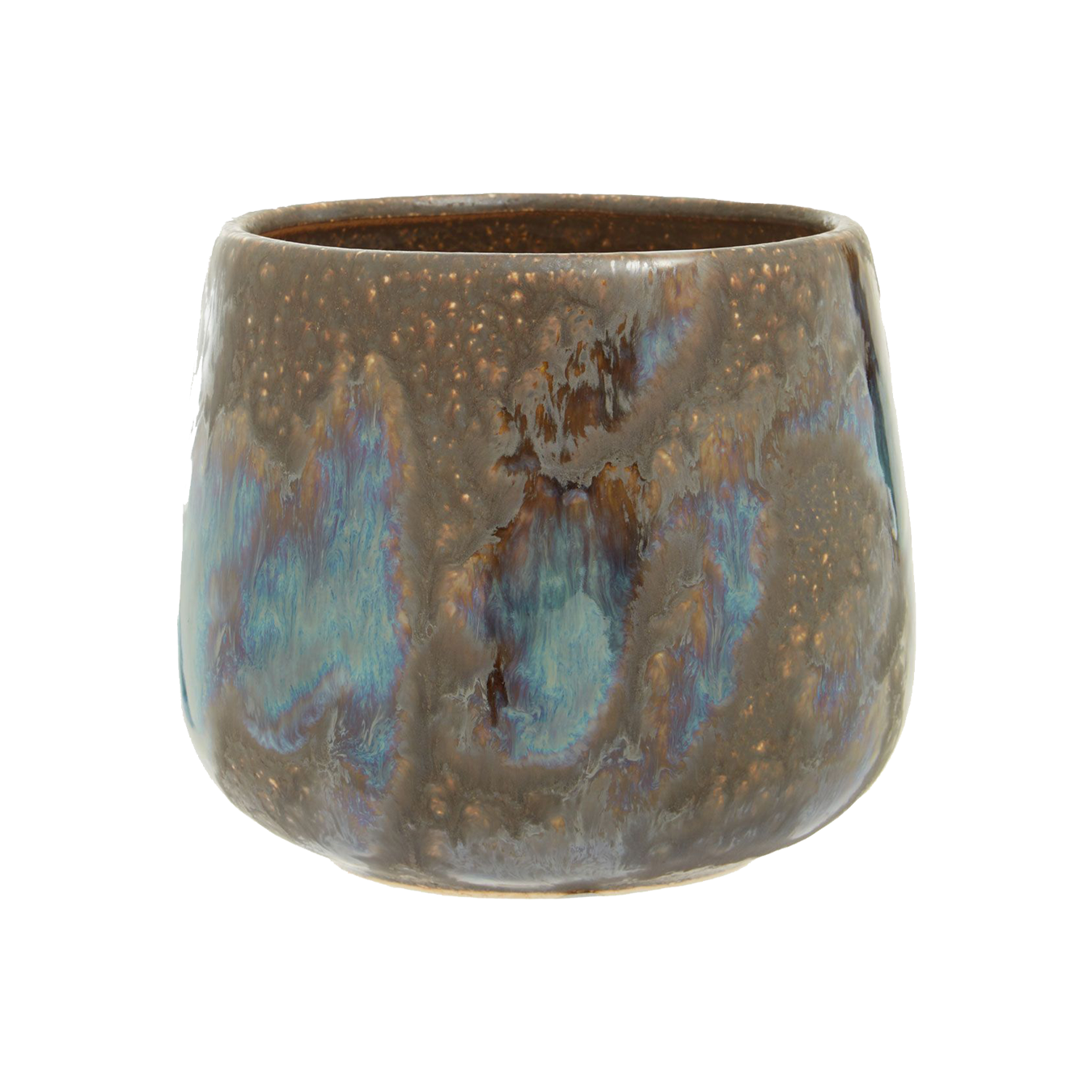 Silas Planter Brown Reactive Glaze Stoneware