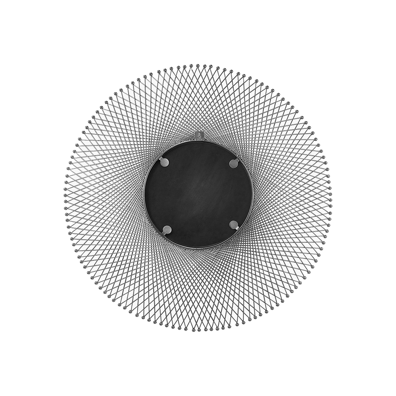 Silver Fretwork Round Wall Mirror